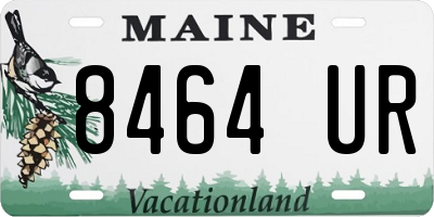 ME license plate 8464UR