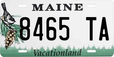 ME license plate 8465TA