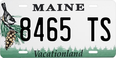 ME license plate 8465TS