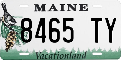 ME license plate 8465TY