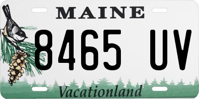 ME license plate 8465UV