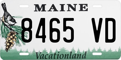 ME license plate 8465VD