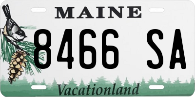 ME license plate 8466SA