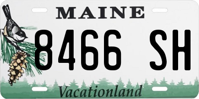 ME license plate 8466SH