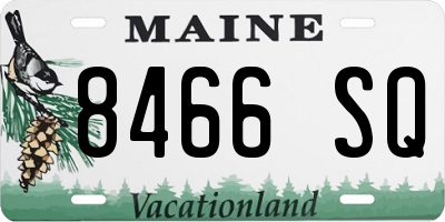 ME license plate 8466SQ
