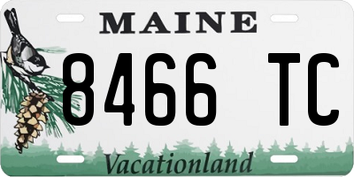 ME license plate 8466TC