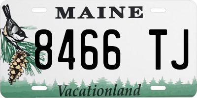 ME license plate 8466TJ