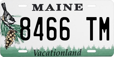 ME license plate 8466TM