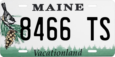 ME license plate 8466TS