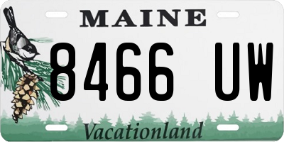 ME license plate 8466UW