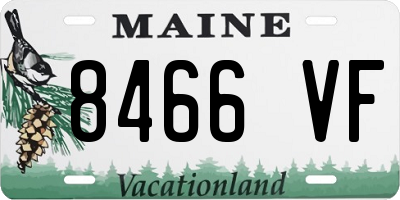 ME license plate 8466VF