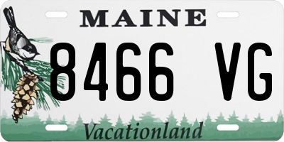 ME license plate 8466VG