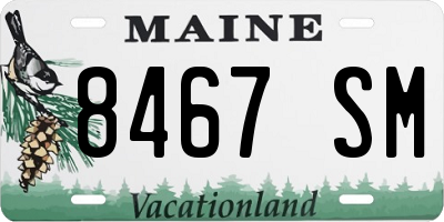 ME license plate 8467SM