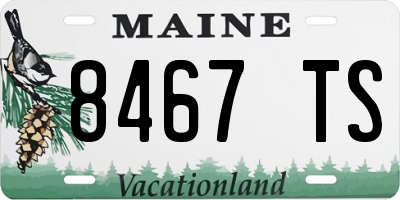 ME license plate 8467TS