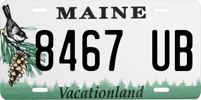 ME license plate 8467UB