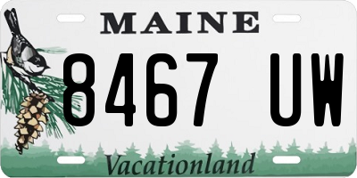 ME license plate 8467UW