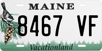 ME license plate 8467VF