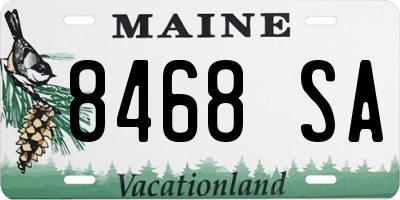 ME license plate 8468SA