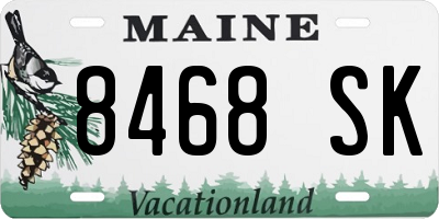 ME license plate 8468SK
