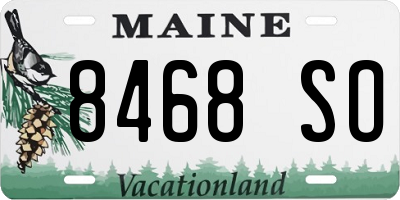 ME license plate 8468SO