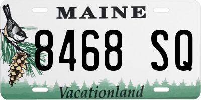 ME license plate 8468SQ