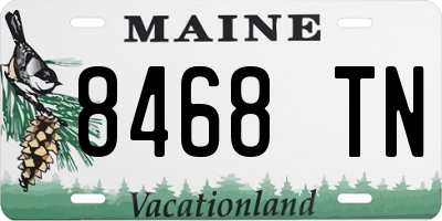 ME license plate 8468TN