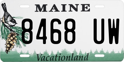 ME license plate 8468UW