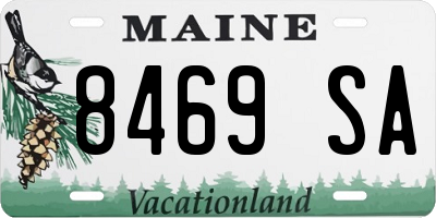 ME license plate 8469SA