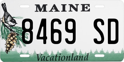 ME license plate 8469SD