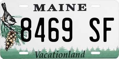ME license plate 8469SF