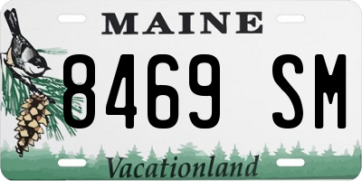 ME license plate 8469SM