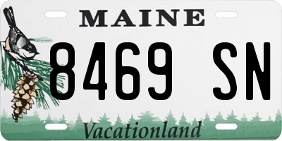 ME license plate 8469SN