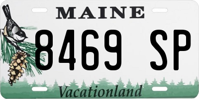 ME license plate 8469SP