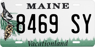ME license plate 8469SY