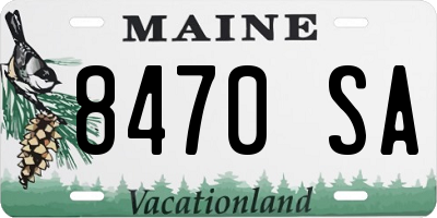 ME license plate 8470SA