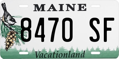 ME license plate 8470SF