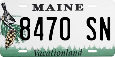 ME license plate 8470SN