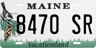 ME license plate 8470SR
