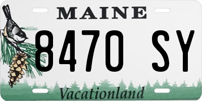 ME license plate 8470SY