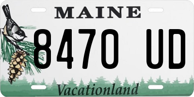ME license plate 8470UD