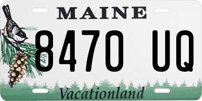 ME license plate 8470UQ