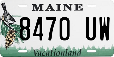 ME license plate 8470UW