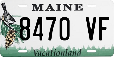 ME license plate 8470VF