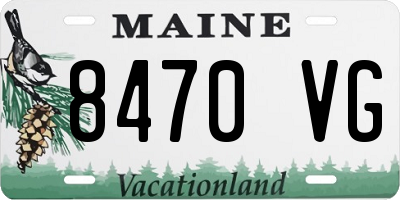 ME license plate 8470VG