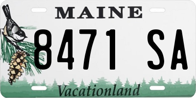 ME license plate 8471SA