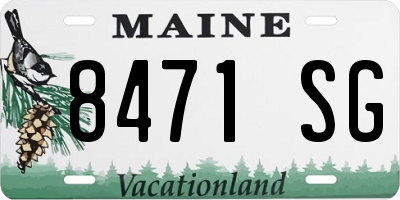ME license plate 8471SG