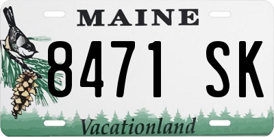 ME license plate 8471SK