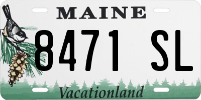 ME license plate 8471SL