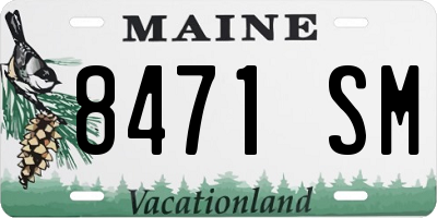 ME license plate 8471SM