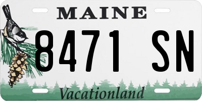 ME license plate 8471SN